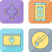 redes y móvil aplicaciones icono vector