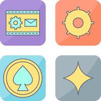 Blogging Service and Setting Icon vector