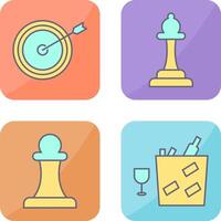 Dartboard and Bishop Icon vector