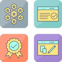 reputaion management and qc passed Icon vector