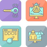 Key Code and Malware Icon vector