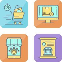 Happy Hour and Out of Stock Icon vector