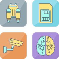 Jetpack and Sim Card Icon vector