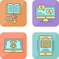 Online Learning and Faq Icon vector