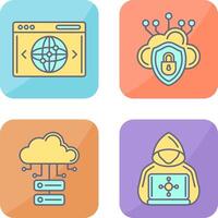 Cloud Security and Website Icon vector