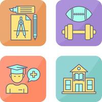 Study Tools and Sport Faculty Icon vector