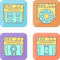 Dashboard and Browser Icon vector