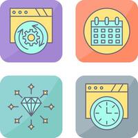 actualizar y calendario icono vector