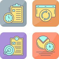 Time Management and Refresh Icon vector