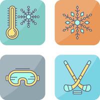 Snow Flake and Cold Icon vector