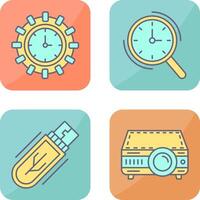 Direction and Magnifier Icon vector