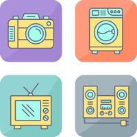 Digital Camera and Washing Icon vector