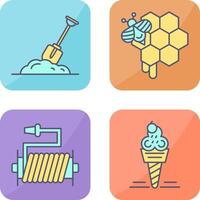 Digging and Honeycomb Icon vector