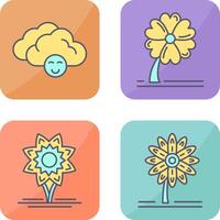 Cloudy and Clover Icon vector