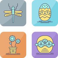 Dragonfly and Easter Icon vector