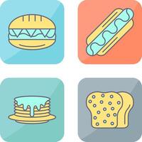 Sandwich and Hotdog Icon vector