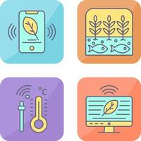 Smart Phone and Hydroponic Icon vector