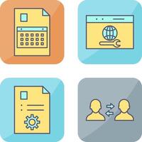 content planning and web support Icon vector