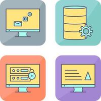 digital marketing and database management Icon vector