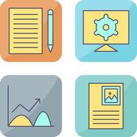 write feedback and computer settings Icon vector