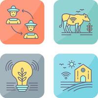 Connect and Cattle Icon vector