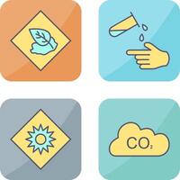 Environment hazard and Corrosive hazard Icon vector