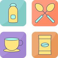 syrup and spoon Icon vector