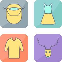 Beard and Moustache and Dress Icon vector