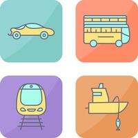 Sports Car and Double Icon vector