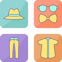 Hat and Hipster Style Icon vector