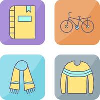 Diary and Bicycle Icon vector