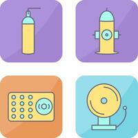 hydrant and oxygen tank Icon vector