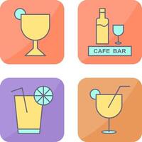 drinks cafe and sherry Icon vector