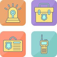 Siren and Suitcase Icon vector