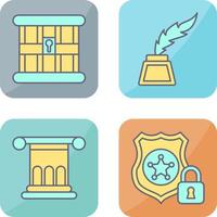 Jail and Inkwell Icon vector