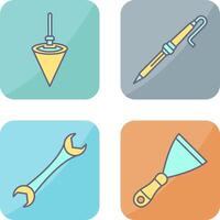 Plumb Bob and Soldering Icon vector