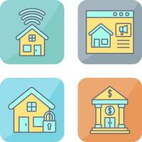 Smart house and Marketing Icon vector