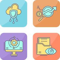 Data Protection and Data Research Icon vector