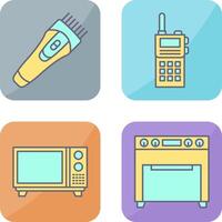 Trimmer and Communication Icon vector