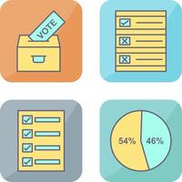 Casting Vote and Ballot Paper Icon vector