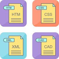 HTM and CSS Icon vector