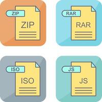 ZIP and RAR Icon vector