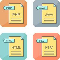 PHP and Java Icon vector