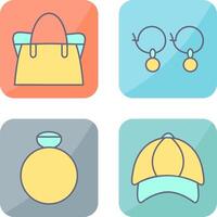 Bag and Earrings Icon vector