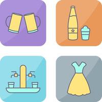 Beers Toasting and Beer Icon vector