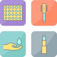 Colored Palette and Comb Icon vector
