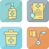 Sanitizer and Receipt Icon vector