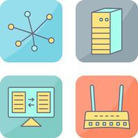 Internet and Server Network Icon vector