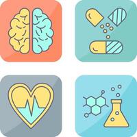 Brain and Capsule Icon vector