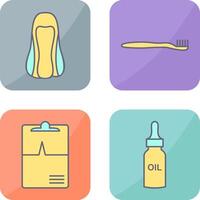 Toothbrush and Hair Icon vector